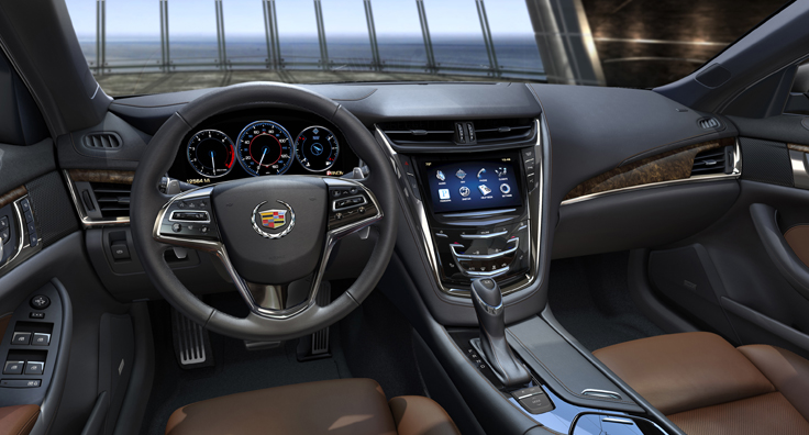 Фото салона нового Cadillac CTS 2014