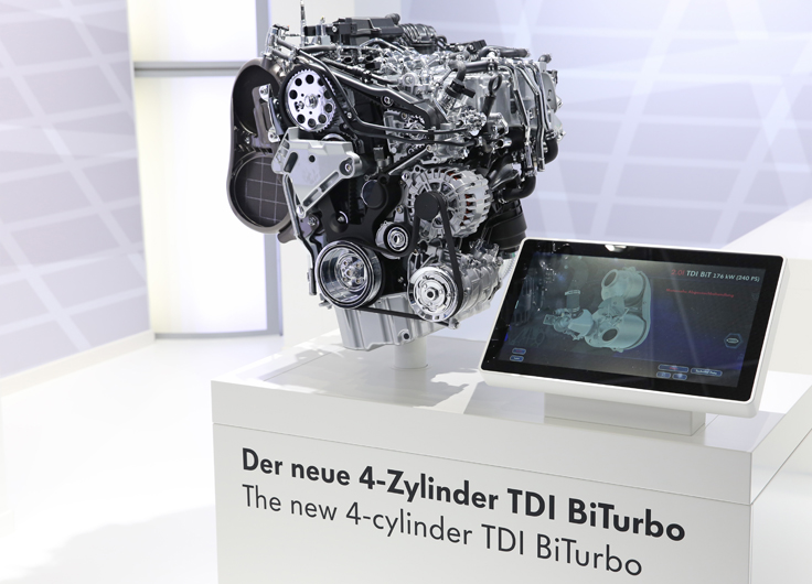 Фото 2-литрового дизельного би-турбодвигателя нового Фольксваген Пассат 2014