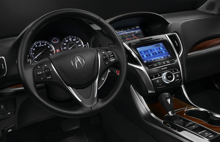 Фото интерьера 2,4-литровой версии нового Acura TLX 2014