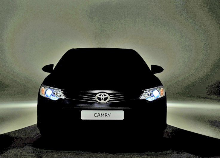 Фото (тизер) новый Тойота Камри 2014 вид спереди