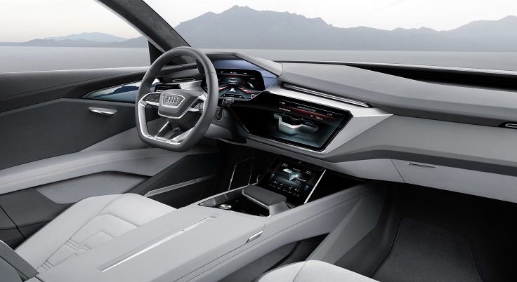 Новый концепт Audi e-tron quattro 2015-2016 салон