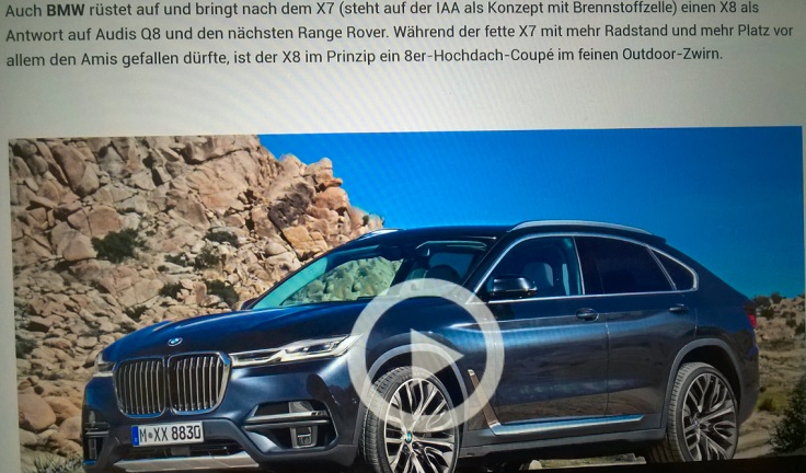 Новый БМВ Х7 и BMW X8 2017-2018 - фото и цена