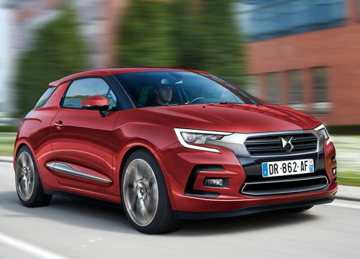 Фото новый Ситроен DS3 2014 спереди
