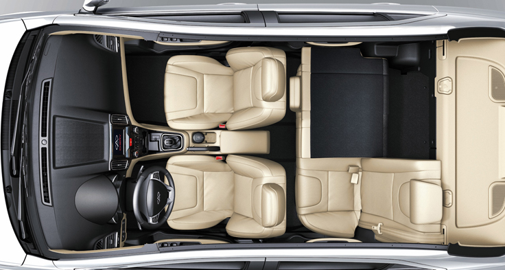 Фото Chery А19 (Е3) 2013-2014 интерьер, сложенный задний ряд сидений