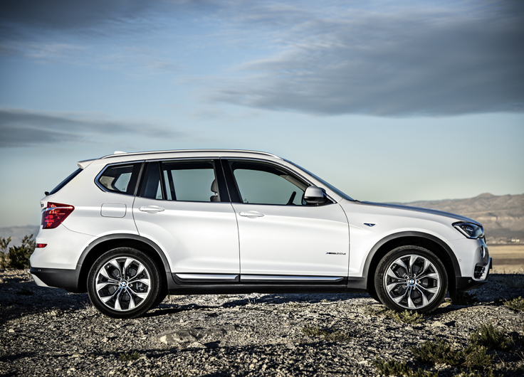 Фото нового BMW X3 2014 вид сбоку