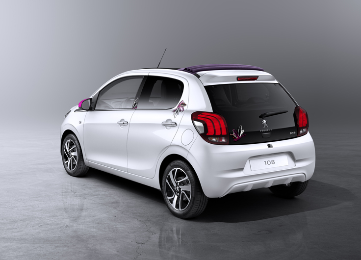 Фото нового Peugeot 108 2014 вид сзади