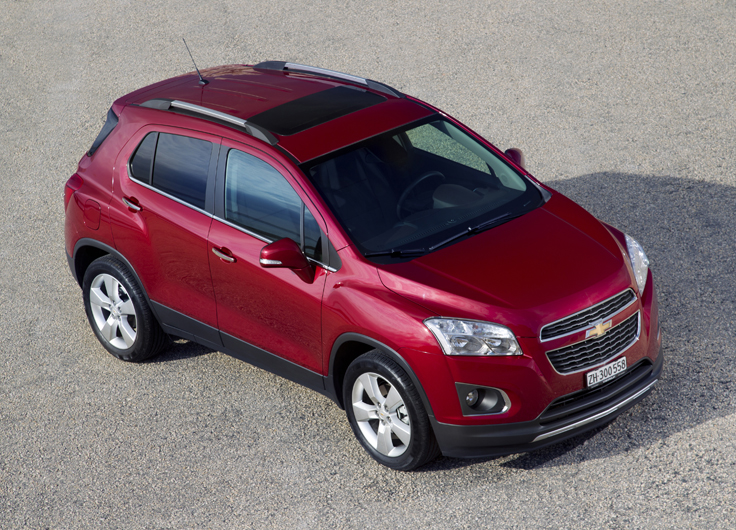 Фото новый Chevrolet Tracker 2014-2014 вид сверху
