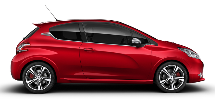 Фото новый Пежо 208 GTi 2014 вид сбоку