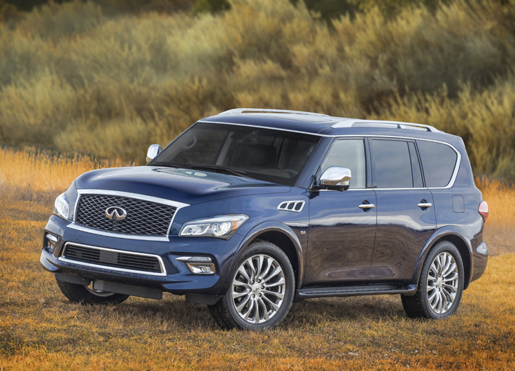 Фото новый Infiniti QX80 2014-2015 спереди