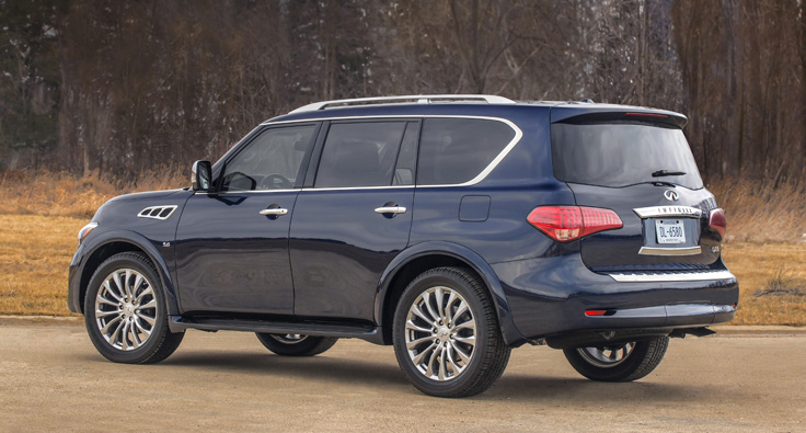Фото новый Infiniti QX80 2014-2015 сзади