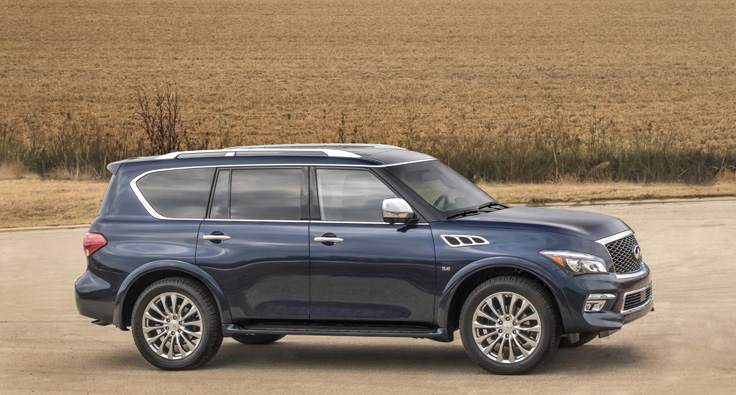 Фото новый Infiniti QX80 2014-2015 сбоку