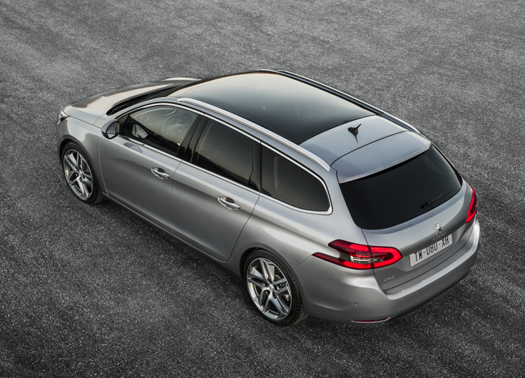 Фото новый Peugeot 308 SW 2014 сверху