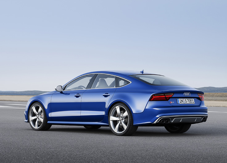 Фото новый Audi S7 Sportback 2014 вид сзади