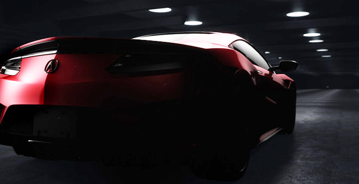 Фото нового Акура NSX 2015-2016 вид сзади
