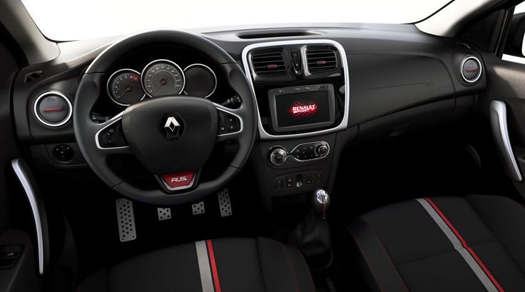 Фото салона нового Renault Sandero R.S. 2015-2016