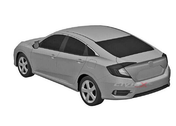 Фото нового Honda Civic 2015-2016 вид сзади