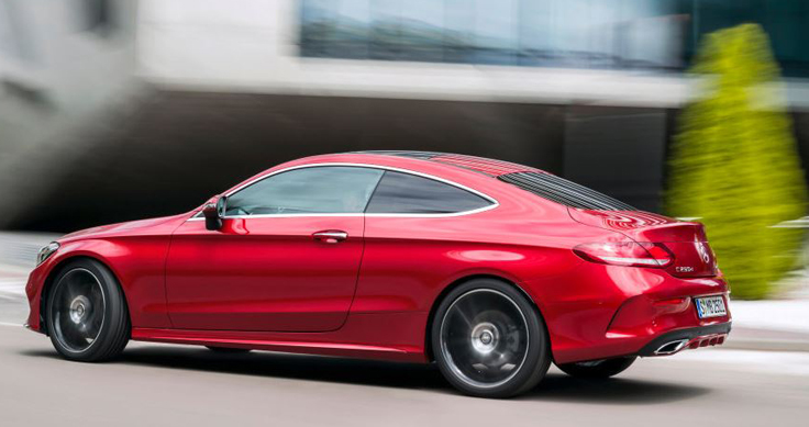 Фото нового Mercedes-Benz C-Class Coupe 2015-2016 сзади