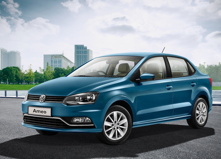 Фото нового VW Ameo 2016-2017 спереди